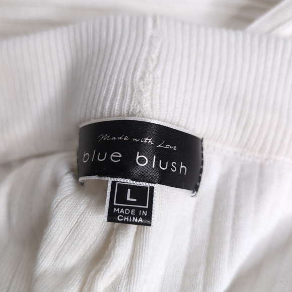 Ribbed Lounge Ankle Drawstring Pants, Size L - Picture 4 of 7